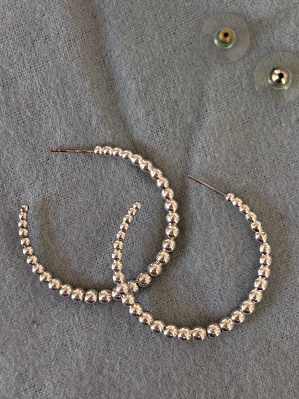 Kendra Scott silver beaded Hoop Earrings